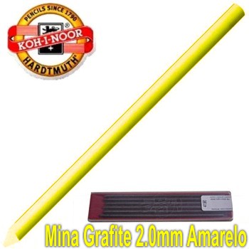 Mina Grafite Koh-I-Noor 2.0mm  Amarelo 4300